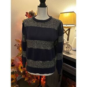 Tommy Hilfiger sweater women's XL blue gray cotton wool‎ blend